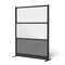 Luxor Workflow Modular Wall Room Divider System - Black Frame - 53" x 70" Wide Panel Starter Wall with Whiteboard MW-5370-FWCGWB - alternate 1